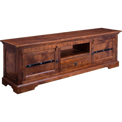 mobile TV in legno di Acacia 170x40x55 nougat laccato OXFORD 324
