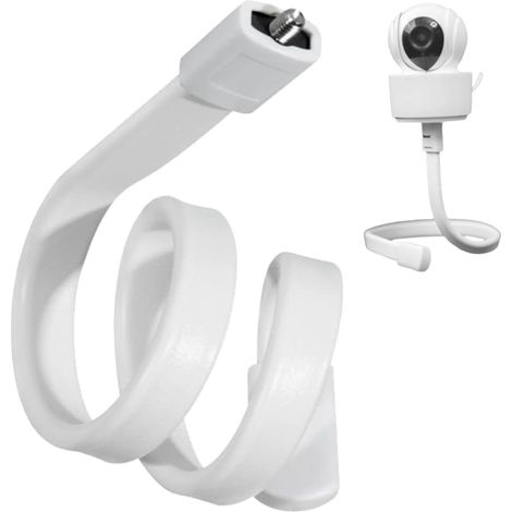 Support Babyphone Universel, Support torsadé de Caméra de Sécurité Flexible, Support pour Babyphone Réglable sans Perçage pour Moniteur Bébé Caméra avec Trou Fileté 1/4 (1/5)