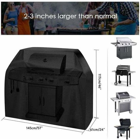0 Housse de barbecue et plancha,Housse Barbecue Bâche Extérieur - House Protection BBQ à Gaz Charbon Camping Tissu Oxford Couverture de Grill Anti-l'eau/UV/Vent/l'Humidité/Antipoussière avec B