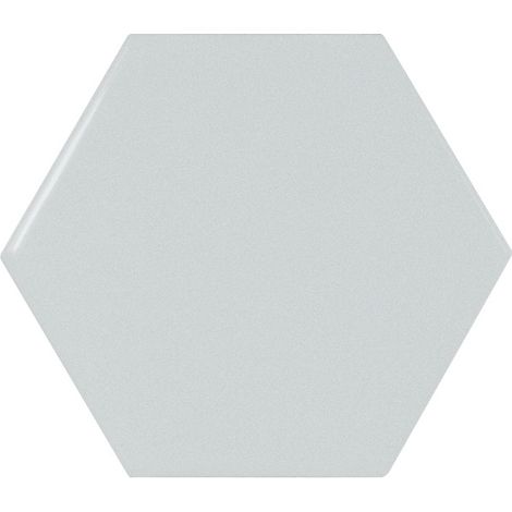 Carrelage mur hexagonal uni bleu 12,4x10,7 cm SCALE HEXAGONE SKY BLUE (vendu par boite de 0,61m2) (1/2)