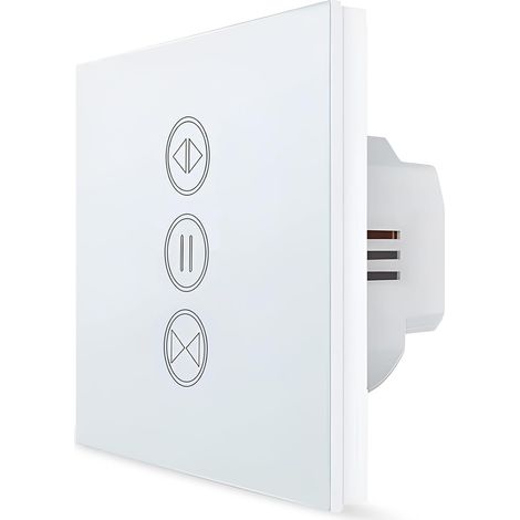 Interruptor de persiana enrollable con conexión, apertura ajustable, interruptor de cortina con wifi, temporizador inteligente de pared (1/5)