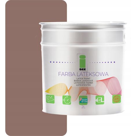 PITTURA MURALE AL LATTICE PER INTERNI MARRONE TERROSO 2L PRODUTTORE (1/5)