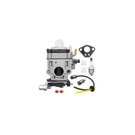 Carburatore per motori da tosaerba da 52cc, 49cc e 43cc kit carburatore completo di guarnizioni, tubi flessibili, candele e filtro carburante.