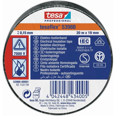-CAHERSA- CINTA AISLANTE NEGRA 20X19 TESA MARCA CONFIANZA (1/2)