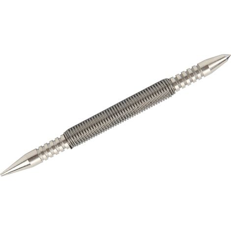 Poinçon central double tête ressort acier carbone haute dureté compact sans marteau bois métal verre agrafeuse (1/5)