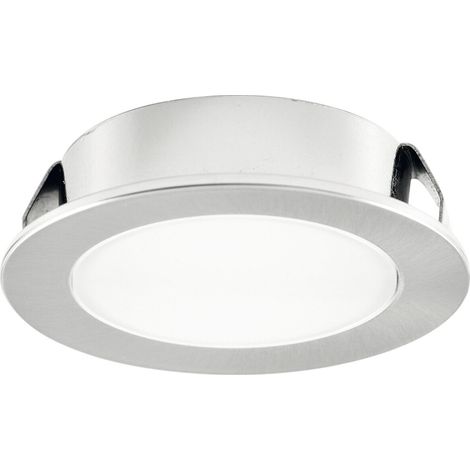 L&S Nube 35 DualColor LED-Strahler alufarbig - Flacher Einbaustrahler, 1,8W, 90 Lumen, DualColor 3000K/4000K, dimmbar, inkl. Adapterkabel, Metall (1/5)