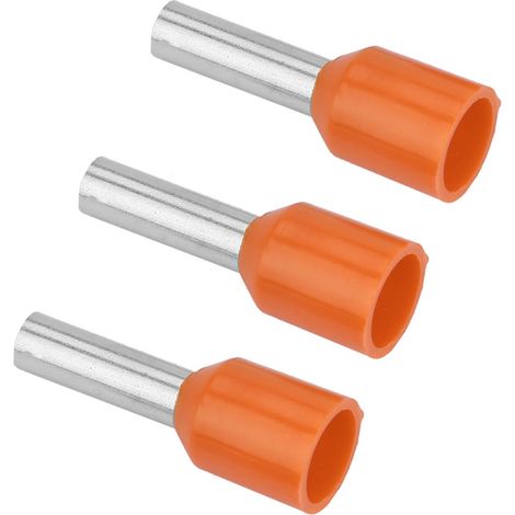 500 Stück/Set E2508 Kaltgepresste Anschlussrohre Isolierte Klemmen Kabelverbinder (orange) (1/5)