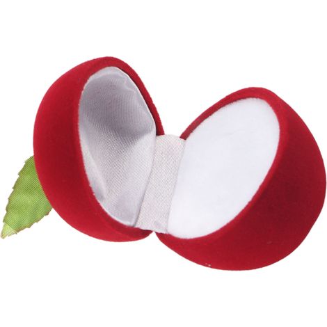 Boîte à bijoux en forme de pomme - Coffret de voyage pour colliers, bracelets et boucles d'oreilles (1/5)
