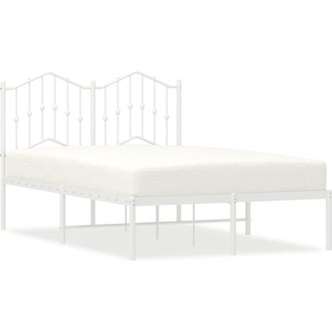Maison Exclusive - Giroletto con Testiera in Metallo Bianco 120x200 cm (1/5)