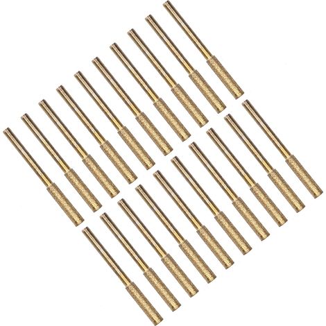 Lot de 20 meules à aiguiser pour scie à chaîne, fraise rotative en émery 4 mm, accessoire affûtage pour touret électrique (1/5)