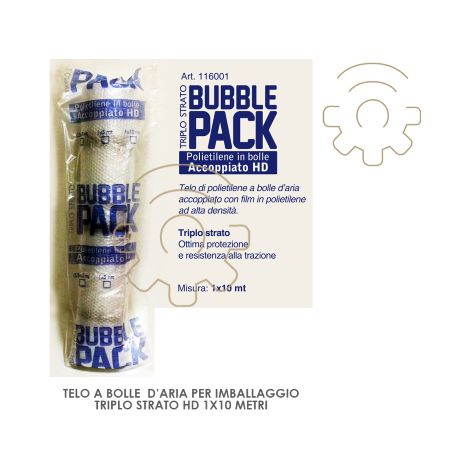 TELO A BOLLI P/IMBALLO TRIPLO STRATO HD 1X10 M