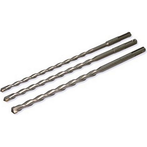 Ensemble de 3 forets trepan sds + longs 400 mm 10 - 14 - 20 mm (1/2)
