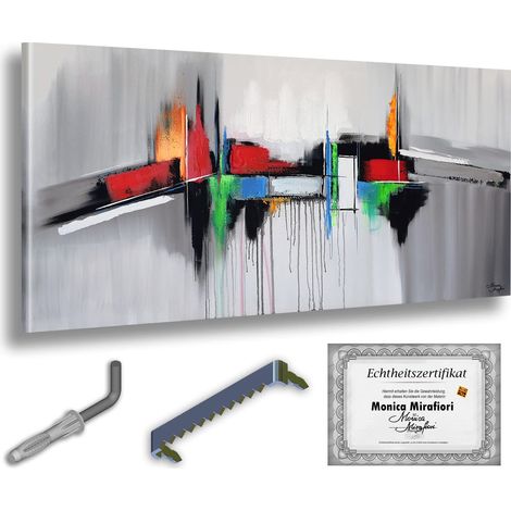 Monica Mirafiori  Dipinto 100% a mano  Quadro "Sentimento" 140x70 cm  Dipinto dipinto a mano  Pittura acrilica  Quadro acrilico di grandi dimensioni  Arte moderna  Stampe d'arte (1/5)