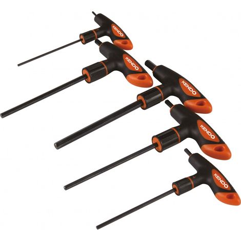 Set De Clés Hexagonales Avec Poignée En T, 5pc - KENDO