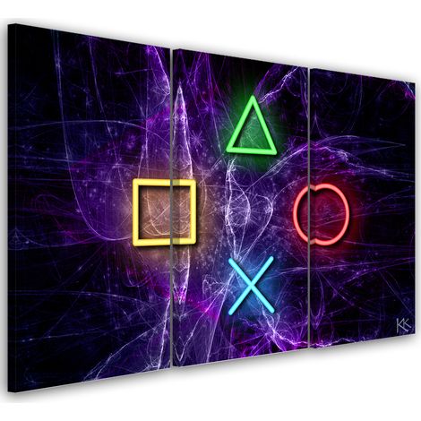Quadro su tela 3 paneli, Pulsanti per il controller - 60x40 (1/5)