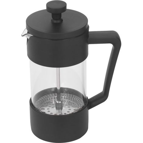 Manuelle Kaffeemaschine. Schwarze Glaskaffeemaschine, 600 ml, für Kaffeeliebhaber zu Hause.