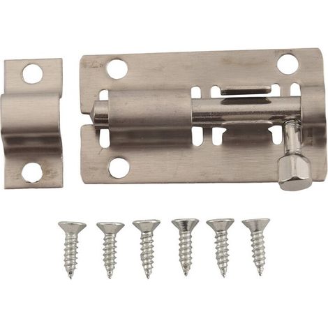 Loquet porte coulissante verrou pour salle bain toilette cabanon chambre réglable (1/5)