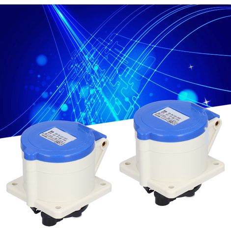Industrielle Unterputz-Steckdose, zwei-/dreiphasig, ZNG-323, 220–250 V/32 A, kompatibel mit Anwendungen in der Luftfahrt, Baukästen und Industriesteckverbindern, 2P+E IP44 (1/5)