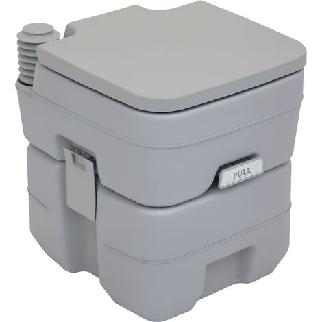 Réservoir d’eau portable, en plastique, gris, 35,5 x 41 x 42,5 cm, 20 L, pour camping caravane, transport facile