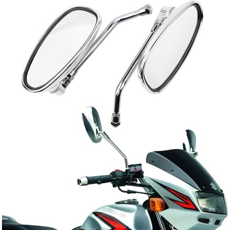 Rückspiegelmodifikation für Motorräder und Elektrofahrzeuge mit Eisenschaft, rautenförmiger Rückspiegel aus Aluminiumlegierung, 10 mm. (1/5)