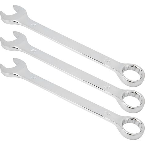 Clé à molette double tête 20mm en acier chrome-vanadium, lot de 10 clés mixtes à cliquet (1/5)