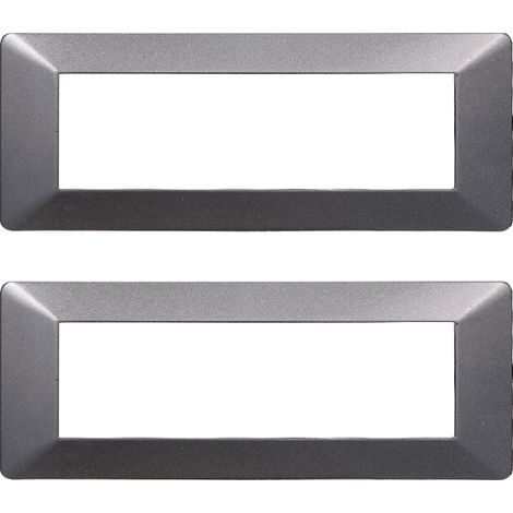gloca Placche Plastica Compatibili Plana (2 Pezzi Acciaio scuro, 7 Posti) (1/4)
