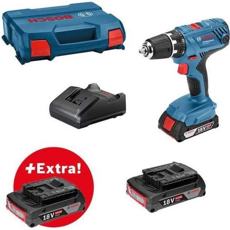 Perceuse visseuse Bosch Professional GSR 18V-21 + 3 batteries GBA 18V 2,0Ah + chargeur GAL 18V-20 , livrés en L-CASE - 0615990L