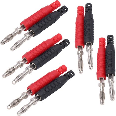 10 Pièces 4mm Haut-parleur Fiches Bananes Isolé Lanterne Banane Prise Haut-parleur Connecteurs de Fil pour Bricolage (1/5)