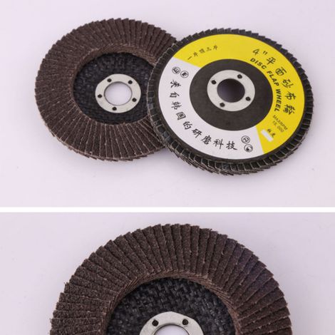 Meule abrasive plate à 100 lames, épaisse et résistante à l'usure, couvercle en maille haute résistance et haute efficacité, disque de meulage et de polissage à persiennes calcinées, couvercle en plas (1/5)