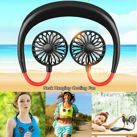 Ventilateur Portable Upgraded Version - Noir - Rechargeable - Hand Free (1/5)
