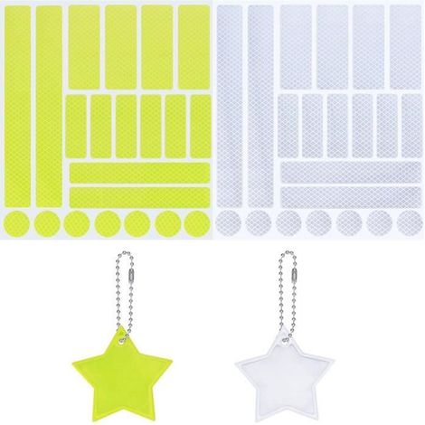 Catadioptres pour Rayon Vélo,42 Pcs Réflecteur de Rayon de Vélo, Catadioptres pour Vélos, Autocollants Bande Réfléchissants (1/4)