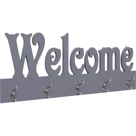 Porte-manteau mural WELCOME Gris 74x29,5 cm (1/5)