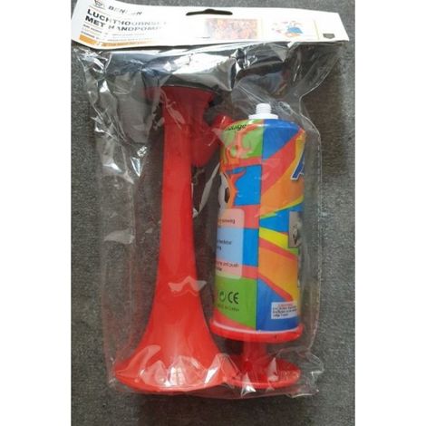 Corne De Supporter - Pompe À Air Intégrée - 33 Cm - Diamètre 5,5 Cm - Sans Recharge - 1 Pièce (1/4)