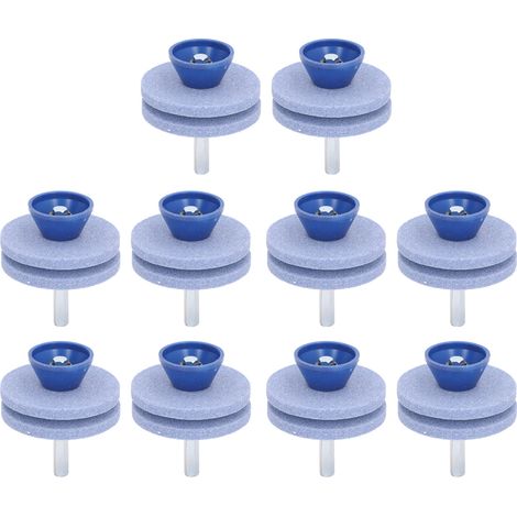 Ortviai Affûteur de Lames de Tondeuse à Gazon – 10 Pièces en Corindon Double Couche pour Perceuse (1/5)