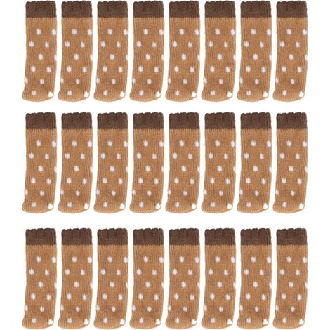 24 Protections de Pieds de Chaise 2 Couches, Coussinets Anti-Bruit pour Sol, Accessoires Meubles (1/5)