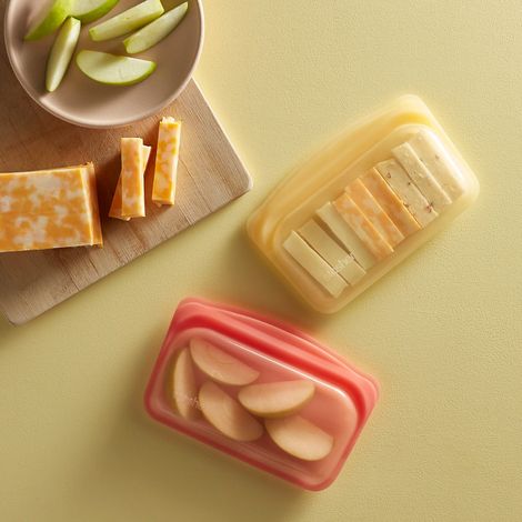 SACCHETTO BUSTA PER ALIMENTI RIUTILIZZABILE 100% SILICONE SNACK BAG (1/4)