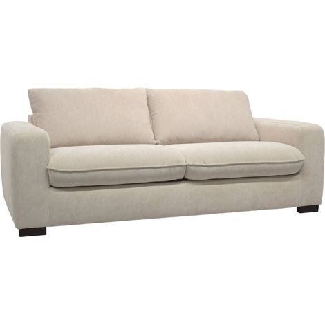sweeek - 3-Sitzer Schlafsofa mit Chenille-Bezug und 10 cm Matratze - Hergestellt in Frankreich, Chenille, Beige