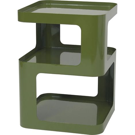 Table d'appoint en métal - Kaki - ADZOR (1/5)