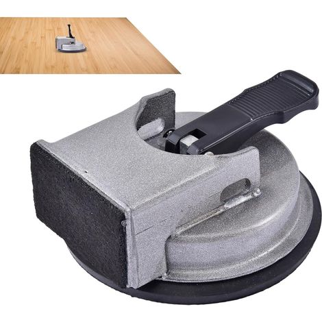 Outil de Réparation des Joints Sol Ventouse de 11,8cm pour Lames Parquet avec Coussinet Adhésif en Gel Nano pour Parquet Vinyle Stratifié Idéal Combler les Joints et les Fissures Sol (Argent)