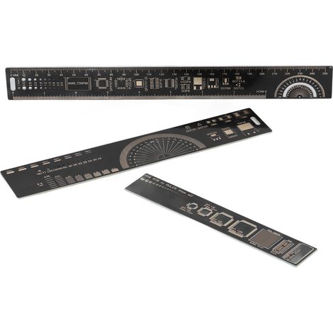Règle d'ingénieur PCB multifonction, 3 tailles standard, outil de mesure pour électroniciens, échelle de précision pratique pour cartes électroniques (1/5)