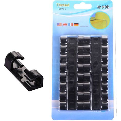 Organizzatore di cavi autoadesivo, grigio - AquaForge (1/5)