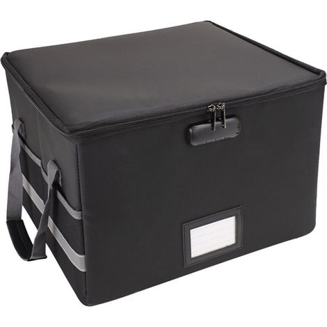 Boîte de rangement ignifugée, antistatique, pliable et ignifugée avec poignée, idéale pour la maison ou le bureau. (1/5)