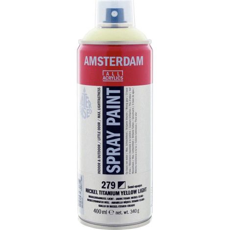 Bombe de peinture Amsterdam 400 ml jaune titane nickel clair (1/2)