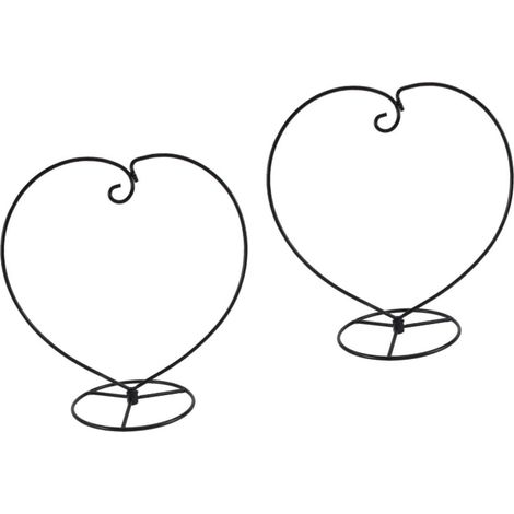 4pièces Support Fer Forme De Cœur Pour Paysage Rack De Suspension Décoratif Pour Plantes Et Objets De Décoration à Accrocher (1/5)