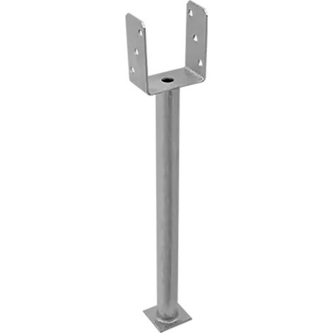 Support De Poteau Zno Ps 90U R500 - 91X628X124X4.0 mm Galvanisé À Chaud - D-Work