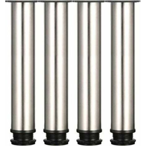 4 verstellbare Füße, 300 mm hoch, verstärkte Möbelbeine, Tischbeine, Möbelbeine aus Edelstahl,