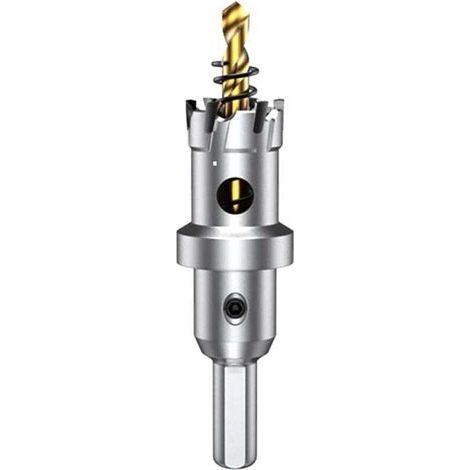 Sierra de corona de carburo Ulisem de 22 mm, broca TCT con 1 broca piloto recubierta de titanio para acero inoxidable, chapa metálica, metal... (1/4)