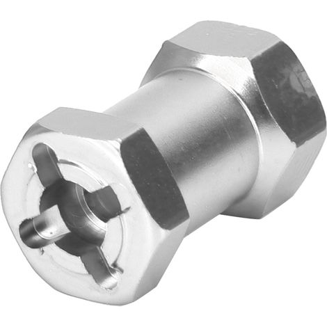 Stück Aluminiumlegierung 20 mm Verlängerungsverbinder 12 mm Radnaben-Sechskantantriebsadapter für 1/10 RC Drift-Car Buggy Truggy Truck Teile Crawler Silber (1/5)