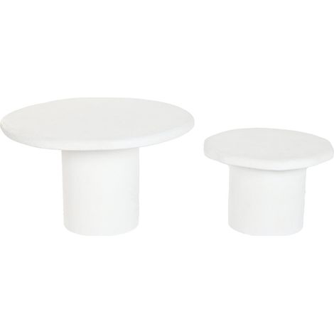 Mesa Centro Set 2 Madera Reciclada Mango 75X75X35 (1/5)