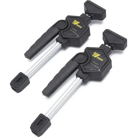 2pcs MFT Table Clamp Quick Ratchet Release Speed Squeeze Woodworking Clamp Clip Kit
